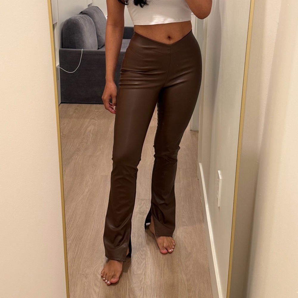 H&M Chocolate Brown Flare Pants